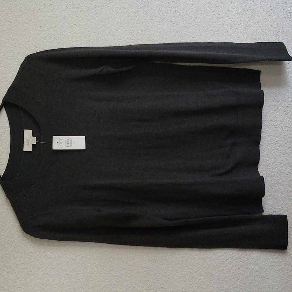 Loft Outlet, Light Sweater, Gray, XS